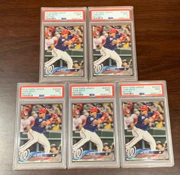 (5) 2018 Topps Update Juan Soto PSA 9