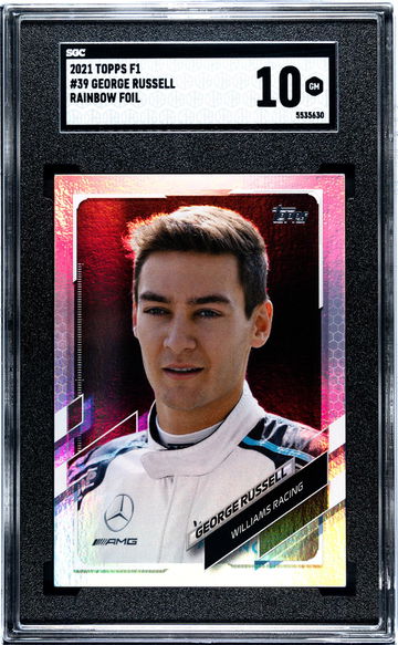 2021 Topps F1 #39 George Russell Rainbow Foil SGC 10