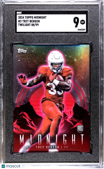 2024 Topps Midnight Trey Benson #2 Twilight SGC 9