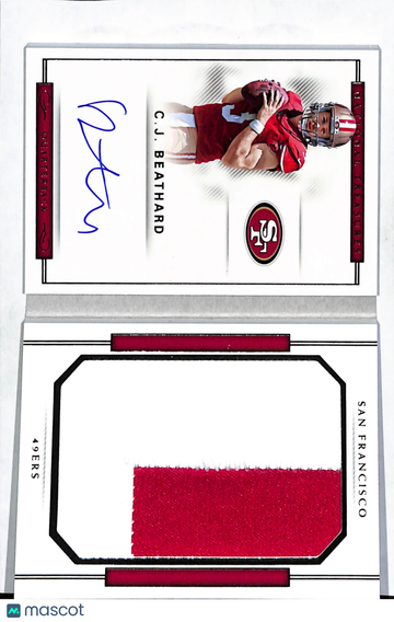 2018 Panini National Treasures C.J. Beathard #RJB-CJ /99 Patch Rookie Signatures