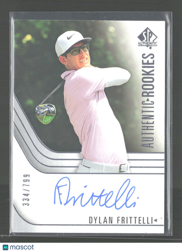 2021 Upper Deck SP Authentic Golf Authentic Rookies Dylan Frittelli #92 334/799 Authentic Rookies Auto