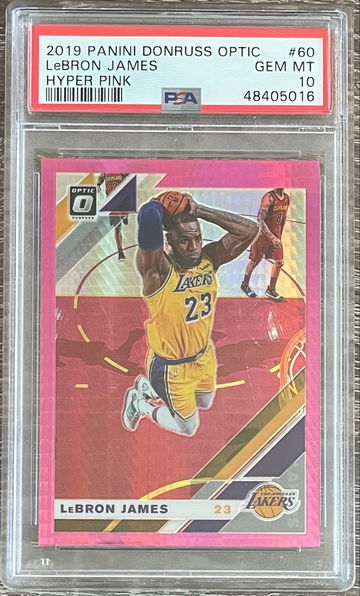 2019-20 donruss optic lebron James hyper pink #60 gem mint psa 10