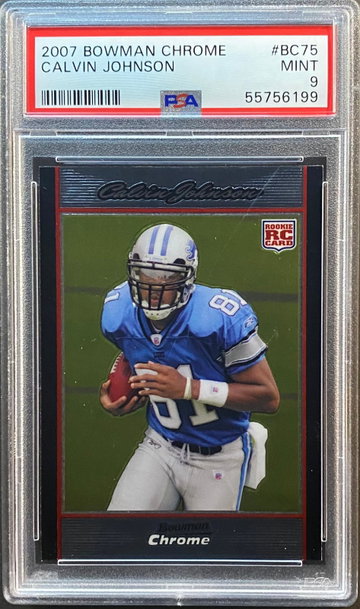 Calvin Johnson 2007 Bowman Chrome #BC75 RC Rookie PSA 9 MINT *READ*