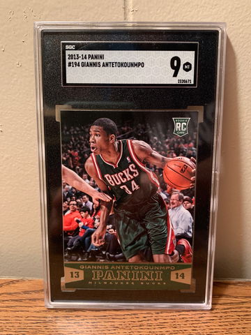 Giannis Antetokounmpo RC 2013-14 Panini SGC 9 Mint 