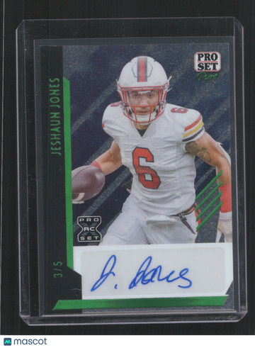 2024 PRO SET PURE JESHAUN JONES #BA-JJ2 3/5 ROOKIE AUTO SN