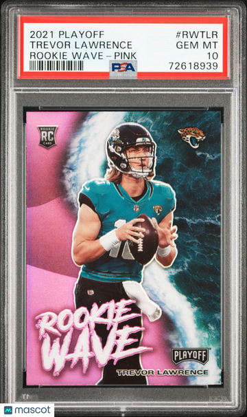 2021 Panini Playoff Rookie Wave Trevor Lawrence #RWTLR Pink PSA 10