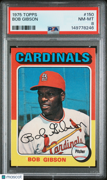 1975 Topps Bob Gibson #150 PSA 8