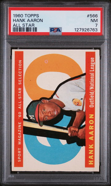 1960 Topps All Star Hank Aaron #566 PSA 7