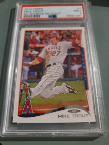 MIKE TROUT 2014 TOPPS NO SPARKLE PSA 9