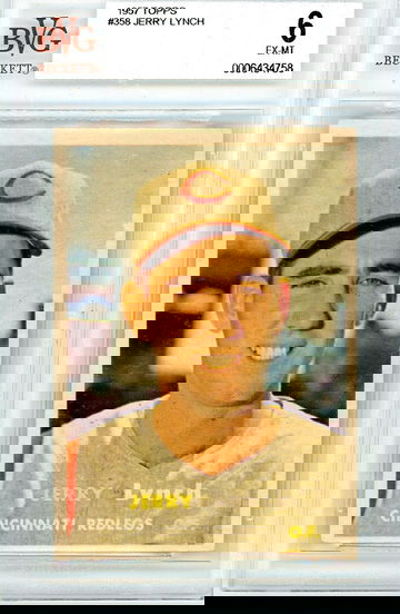 1957 Topps Jerry Lynch #358 BVG Beckett 6 P1245