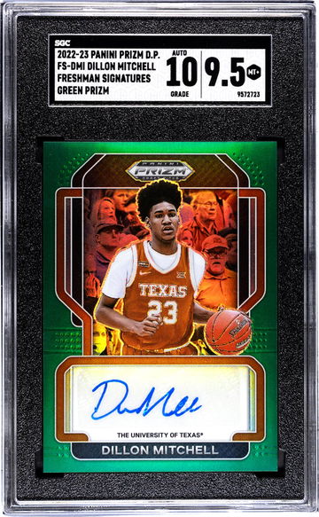 2022 Prizm #FS-DMI Dillon Mitchell Freshman Signatures SGC 9.5