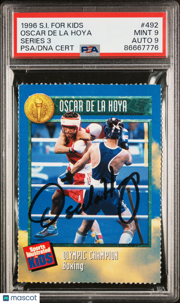 1996 S.I. For Kids Series 3 Oscar De La Hoya #492 PSA 9 Auto 9