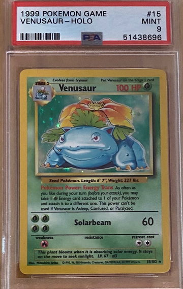 Venusaur - Holo 1999 Pokémon PSA 9