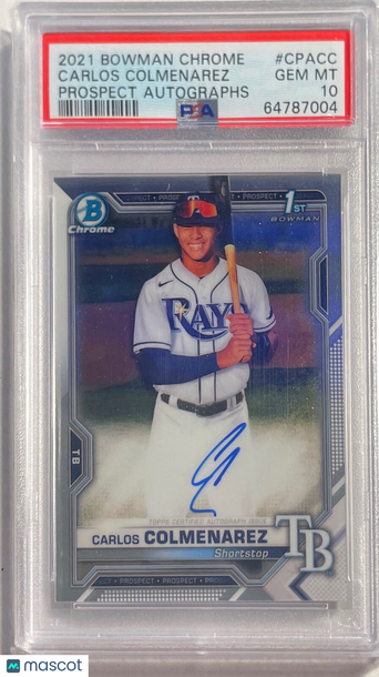 2021 Bowman Chrome Prospect Autographs Carlos Colmenarez #CPACC PSA 10