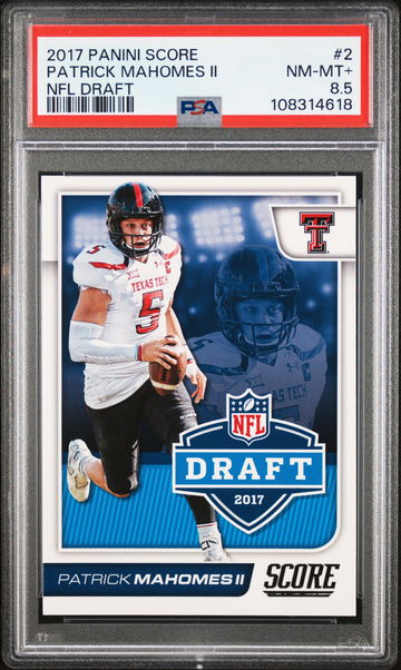 2017 Panini Score NFL Draft Patrick Mahomes II #2 PSA 8.5