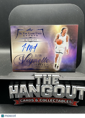 2025 Leaf In The Game Used Sports Vignette Ja Morant #V-JM1 /35 Authentic Autograph