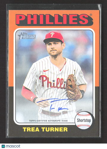 2024 Topps Heritage Trea Turner #ROA-TT Real One Autograph