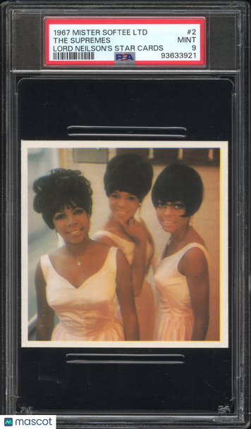 1967 Mister Softee LTD Lord Neilson's Star Cards The Supremes #2 PSA 9