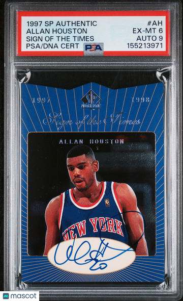 1997 SP Authentic Sign Of The Times Allan Houston #AH PSA 6 Auto 9