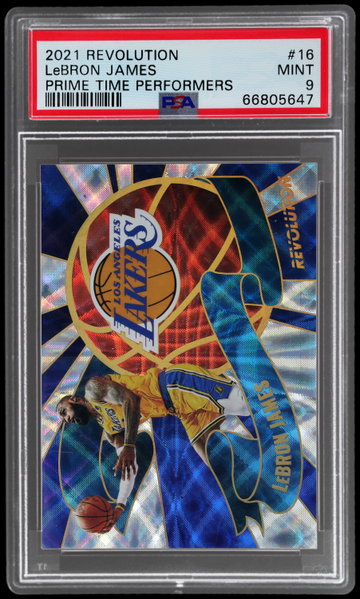 2021 Panini Revolution Lebron James Prime Time Performers PSA 9