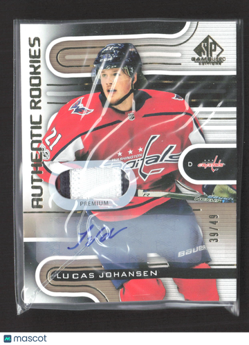2023 Upper Deck SP Game Used Authentic Rookies Lucas Johansen #224 /49 Authentic Rookies Premium Patch
