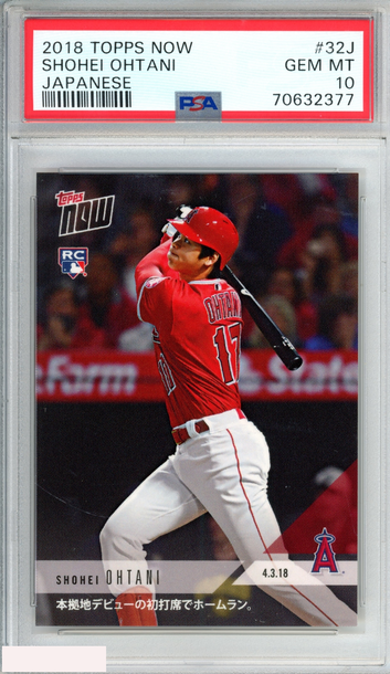 2018 TOPPS NOW SHOHEI OHTANI #32J JAPANESE ROOKIE RC ANGELS PSA 10 GEM MT