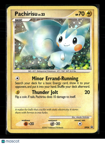 2007 EX Unseen Forces Pachirisu Holo Black Star Promo #DP04