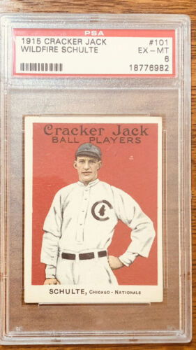 1915 Cracker Jack #101 Wildfire Schulte PSA 6 Ex Mint
