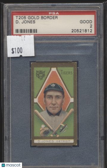 1911 T205 Gold Border D. Jones PSA 2