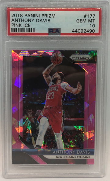 2018 Panini Prizm Pink Ice Anthony Davis PSA 10