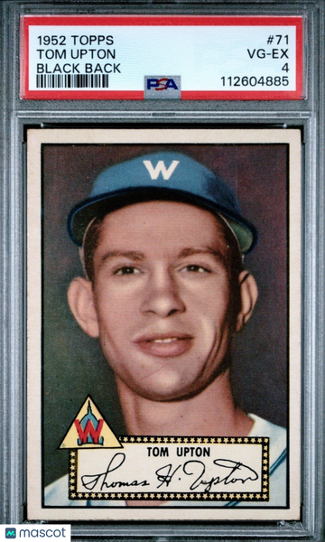 1952 Topps Tom Upton #71 [Base] PSA 4
