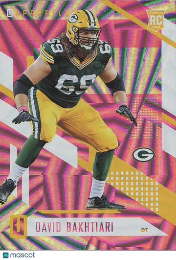 David Bakhtiari 2017 Panini Unparalleled Rookie Pink Green Bay Packers