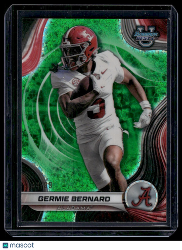 2024 Bowman University Best Germie Bernard #23 Green Mini Diamond Refractor SN