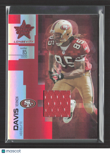 2007 Donruss Playoff Rookies & Stars Longevity Vernon Davis #48 Game-Worn Jersey