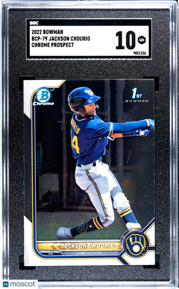 2022 Bowman Jackson Chourio #BCP-79 CHR. Pros. SGC 10