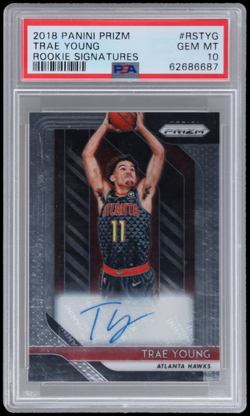 2018 Panini Prizm Trae Young Rookie Signature PSA 10 RC