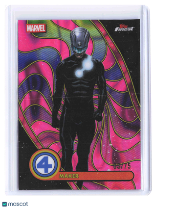 2026 Topps Finest Marvel Maker Reed Richards 3/75 Blacklight Rare #BL-055