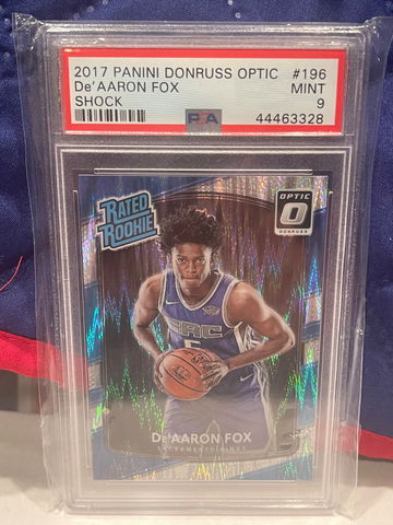 2017 Optic Shock Deaaron Fox RC Rookie PSA 9