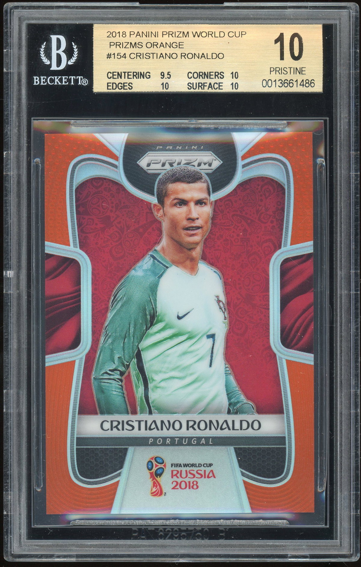 2018 Prizm Orange Cristiano Ronaldo Jersey Numbered 7 65 BGS 10 MySlabs 2018-prizm-orange-cristiano-ronaldo-jersey-numbered-7-65-bgs-10-myslabs