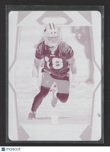 2018 Panini Plates & Patches Prizm Trent Taylor #268 Magenta Printing /1 Printing Plate