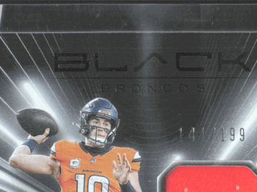 2025 Panini Black Futuristic Bo Nix #FUT-BNX /199 Memorabilia
