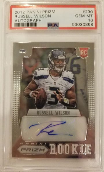 2012 Panini Prizm Russell Wilson Auto #230 /250 PSA 10 Gem Mint