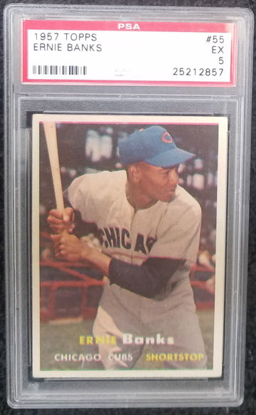Ernie Banks 1957 Topps # 55 PSA 5
