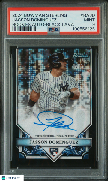 2024 Bowman Sterling Rookies Autographs Jasson Dominguez #RAJD Black Lava /10 PSA 9