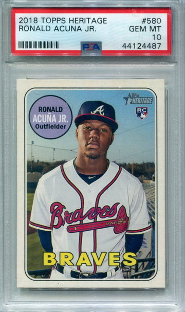 Ronald acuna Heritage Rookie PSA 10