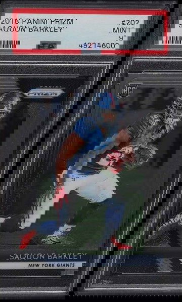 2018 Panini Prizm Rookies Saquon Barkley #202 PSA 9 MINT Rookie RC