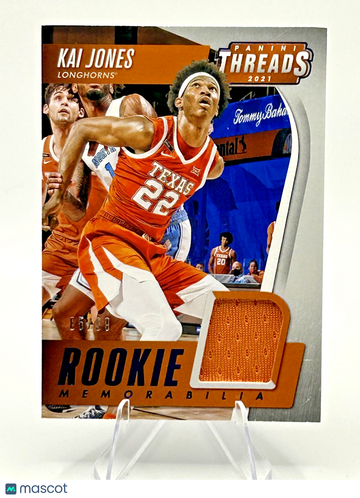 2021-22 Panini Chronicles Draft Picks Blue Parallel TRM-KJ Kai Jones Rookie Memorabilia Insert