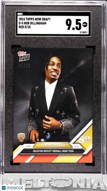 2024-25 Topps Now Rob Dillingham #D-5 Red RC SGC 9.5