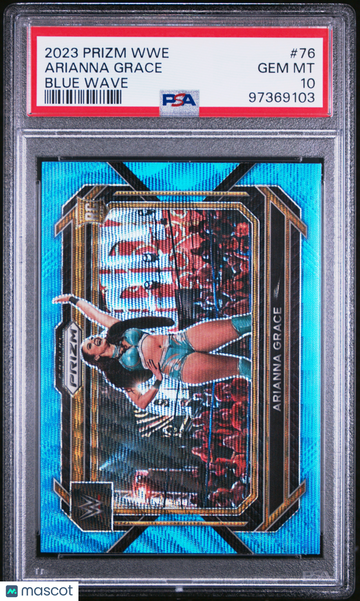 2023 Panini Prizm WWE Arianna Grace #76 Blue Wave PSA 10