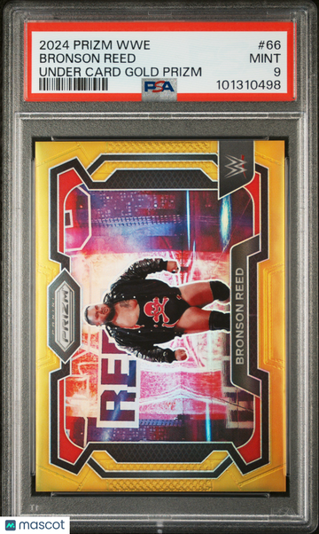 2024 Panini Prizm WWE Bronson Reed #66 Under Card Gold /10 PSA 9
